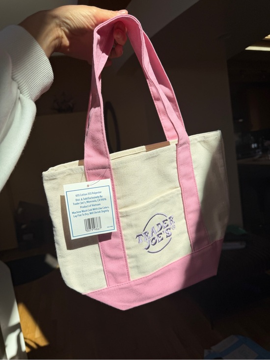 Trader Joe'S Handbags - Trader Joe’s Pink Pastel Mini Tote Bag